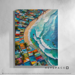 Surfers on near the shore | Canvas