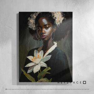 Woman with flowers | Canvas