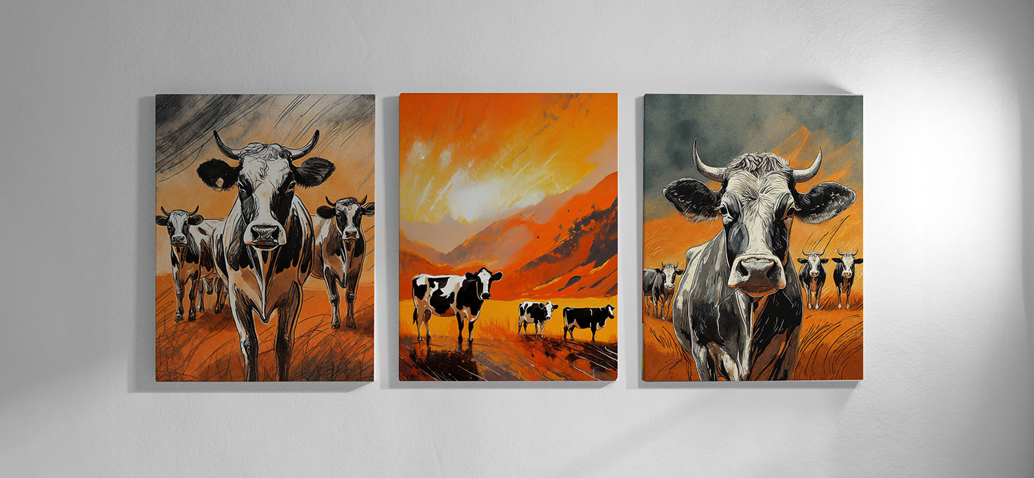 Cows Coming Home | Canvas