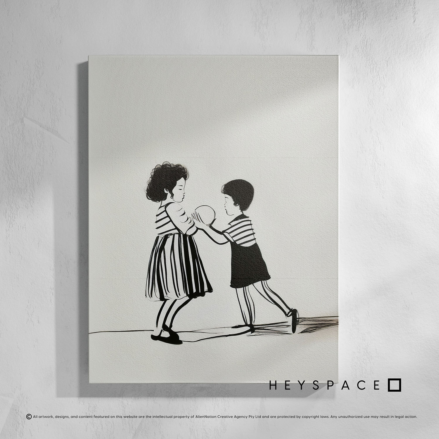 Children Playing with Ball | Canvas