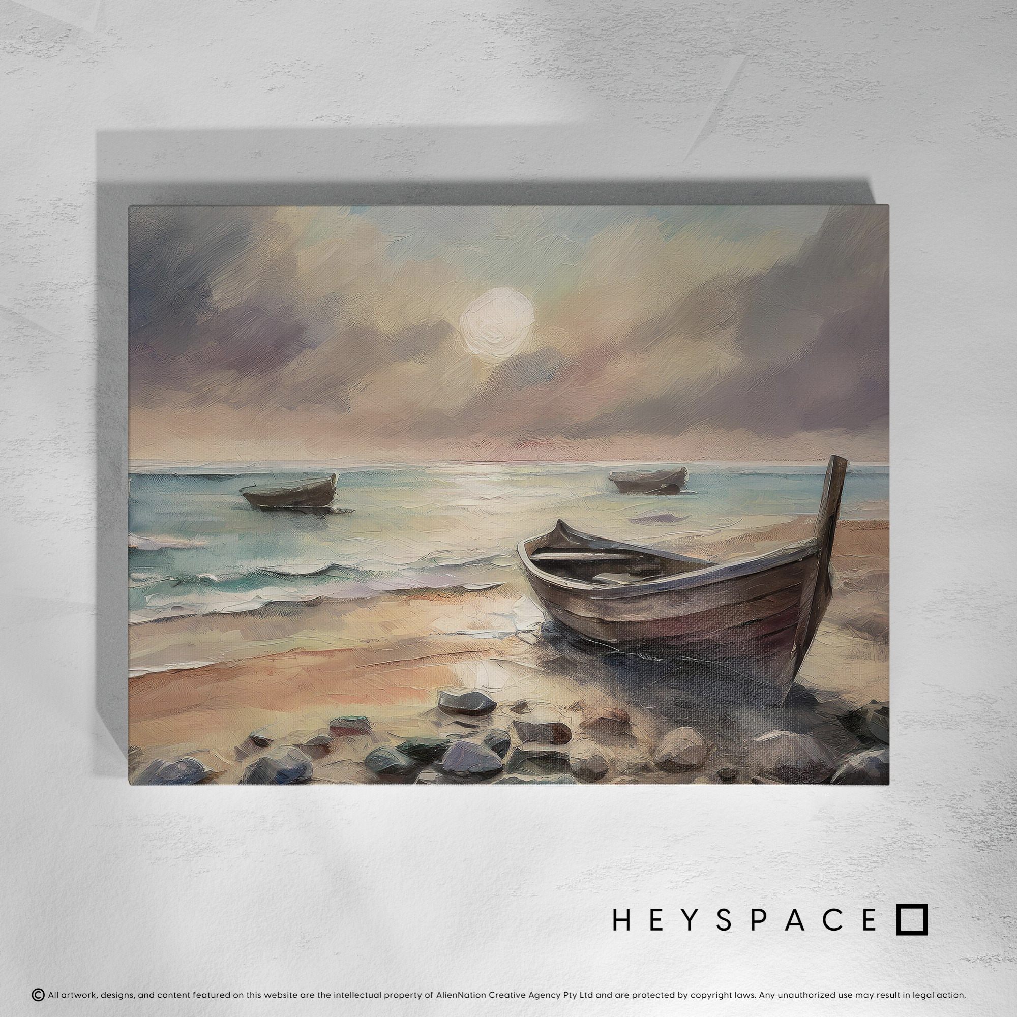 Sunrise Boating 2 | Canvas