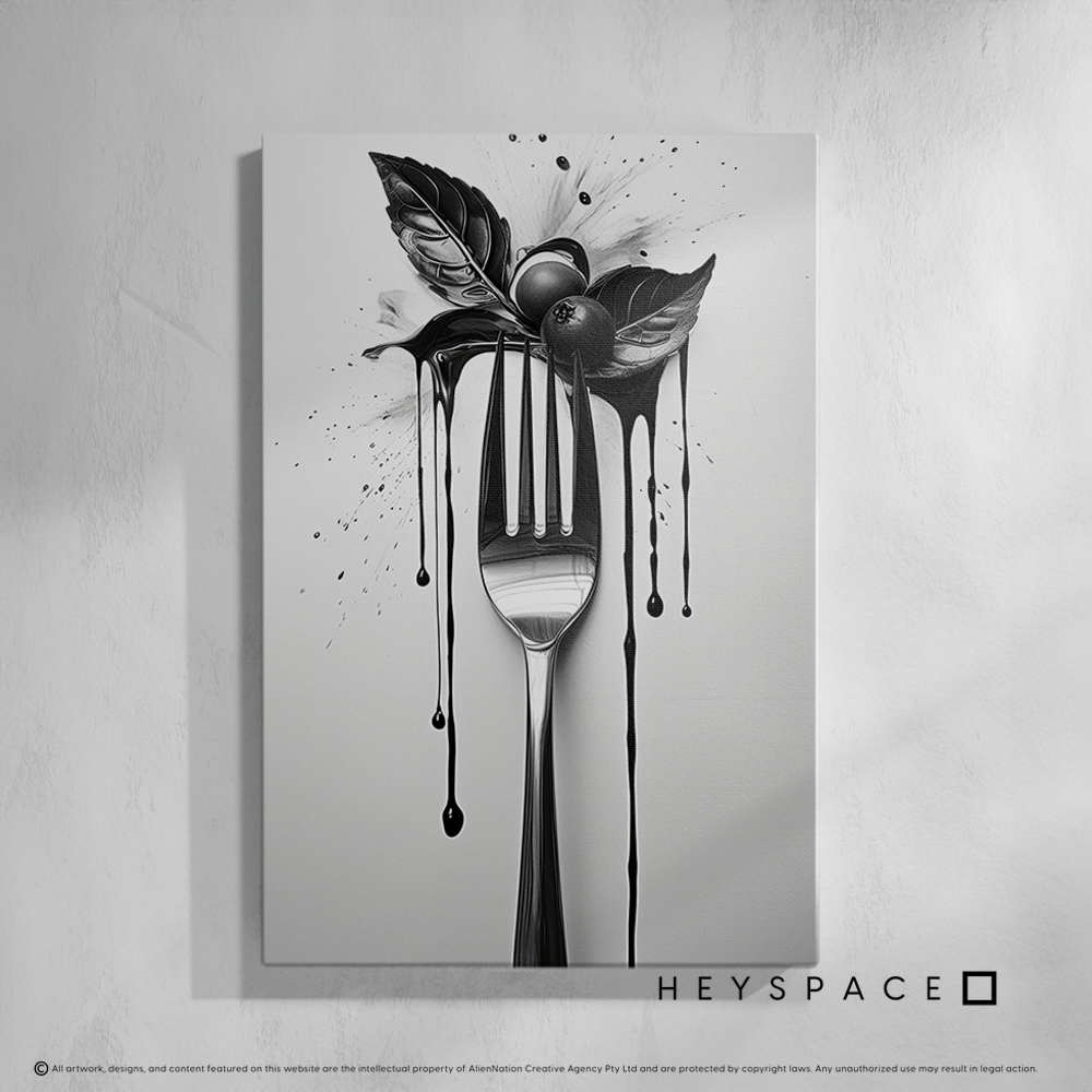 Basil and Tomato on a Fork